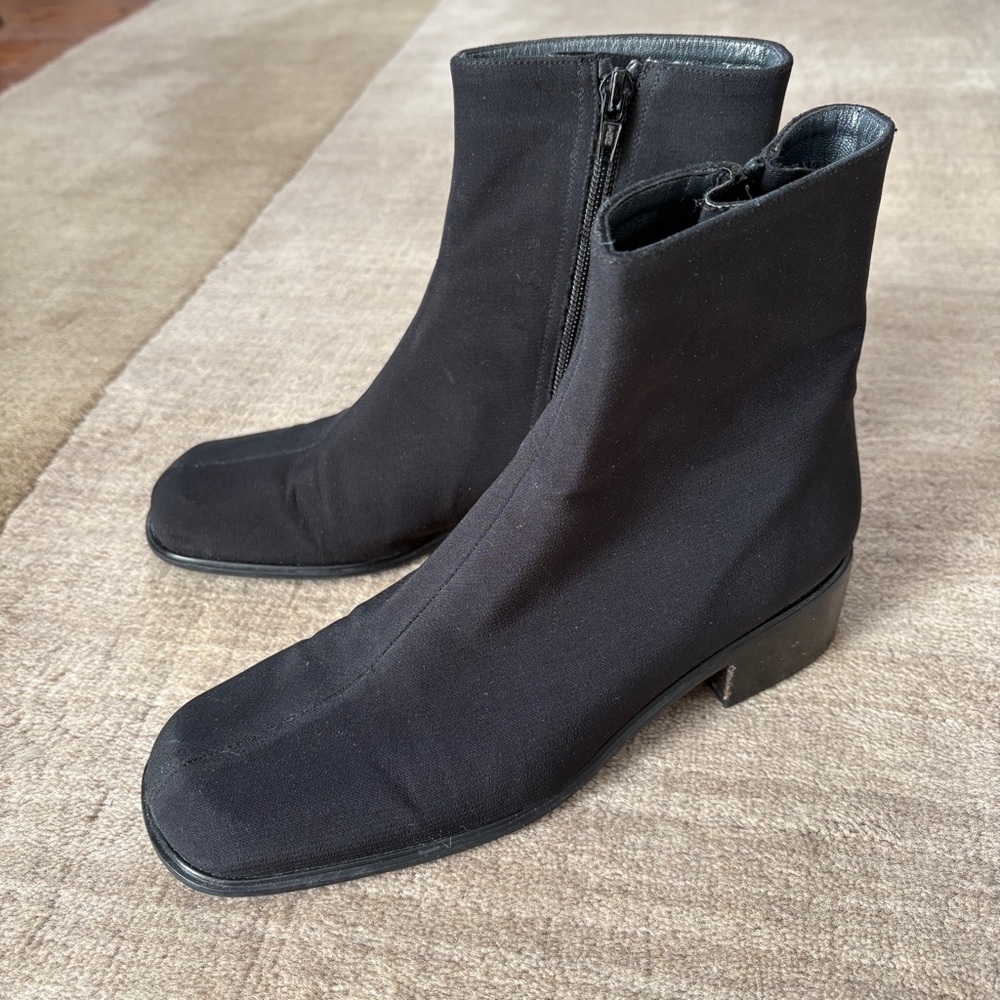Vintage Stuart Weitzman Black Nylon Gore-Tex Boots Y2K / 90s